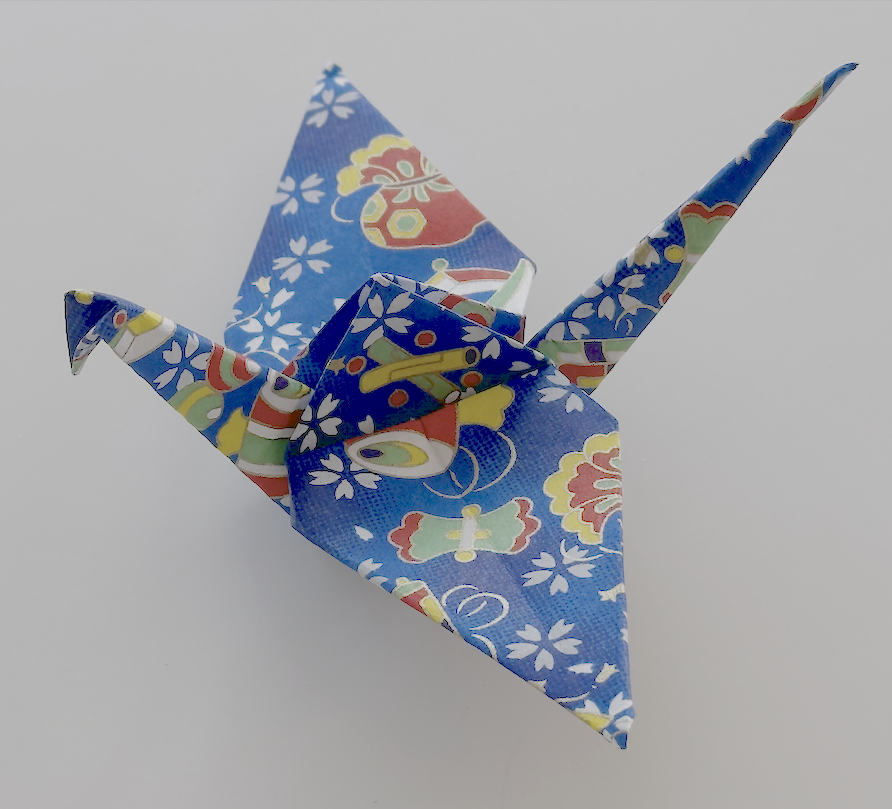 Kranich aus Japanpapier